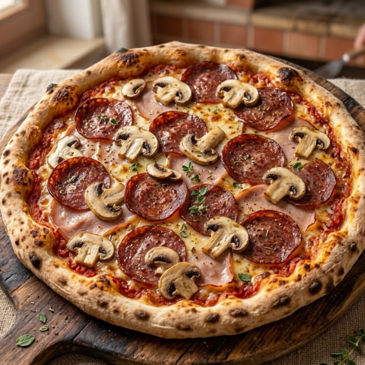 Pizza Schinken Salami Pilze